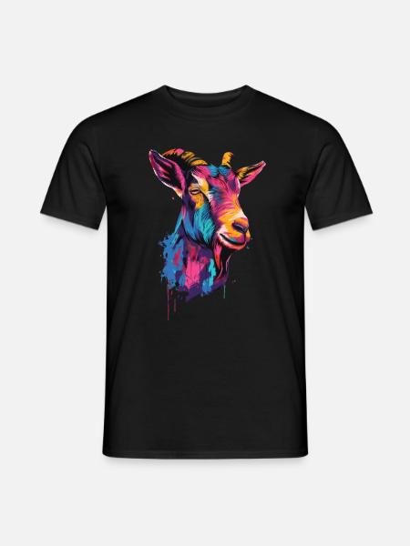 Ziege Bunt Geschenk - Männer T-Shirt - Schwarz