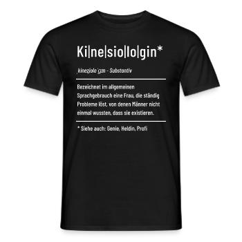 Kinesiologin - Definition - Lexikon - Männer T-Shirt - Schwarz - Vorne - AI Model Male 178 light (178cm)