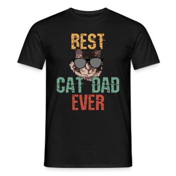 Cadeau de chat - T-shirt homme - noir - Devant - AI Model Male 178 light (178cm)