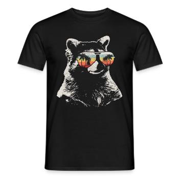 Raccoon Funny Gift - Men's T-Shirt - black - Front - AI Model Male 178 light (178cm)