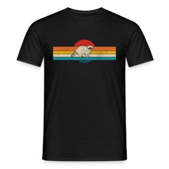 Raccoon Funny Gift - Men's T-Shirt - black - Front - AI Model Male 178 light (178cm)