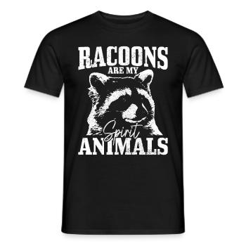 Raccoon Funny Gift - Men's T-Shirt - black - Front - AI Model Male 178 light (178cm)