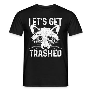 Raccoon Funny Gift - Men's T-Shirt - black - Front - AI Model Male 178 light (178cm)