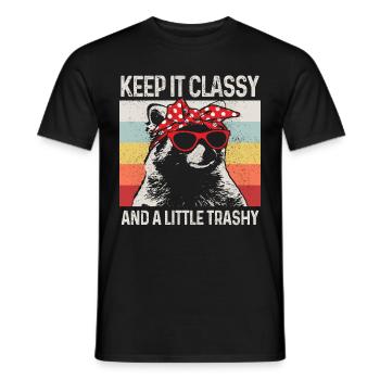 Raccoon Funny Gift - Men's T-Shirt - black - Front - AI Model Male 178 light (178cm)