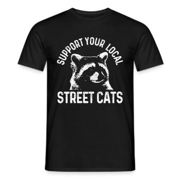 Cadeau drôle de raton laveur - T-shirt homme - noir - Devant - AI Model Male 178 light (178cm)