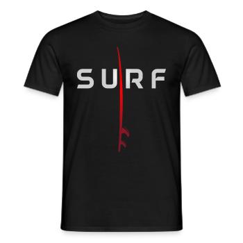 Surfing Vintage Surfer Gift - Men's T-Shirt - black - Front - AI Model Male 178 light (178cm)