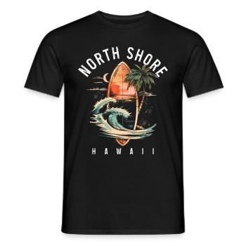 Surfen Hawaii Vintage Surfer Geschenk - Männer T-Shirt - Schwarz - Vorne - AI Model Male 178 light (178cm)