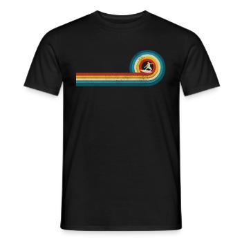 Surfing Vintage Surfer Gift - Men's T-Shirt - black - Front - AI Model Male 178 light (178cm)