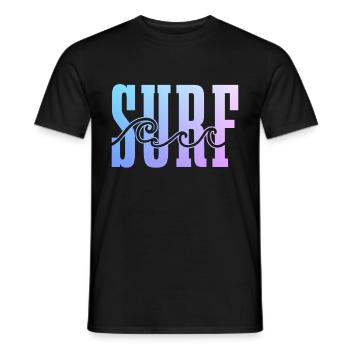 Surfer Vintage Surf Geschenk - Männer T-Shirt - Schwarz - Vorne - AI Model Male 178 light (178cm)