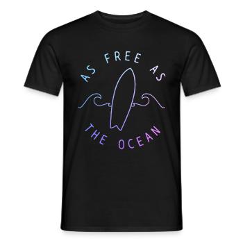 Surfer Vintage Surf Gift - Men's T-Shirt - black - Front - AI Model Male 178 light (178cm)