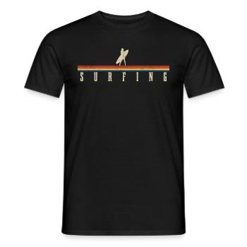 Surfer Vintage Surf Geschenk - Männer T-Shirt - Schwarz - Vorne - AI Model Male 178 light (178cm)