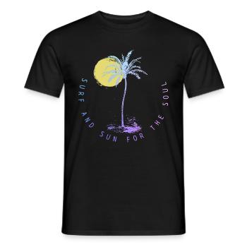 Surfing Vintage Surfer Gift - Men's T-Shirt - black - Front - AI Model Male 178 light (178cm)
