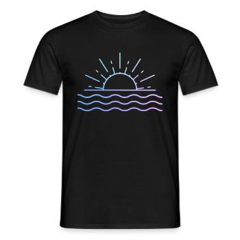 Surfen Vintage Surfer Geschenk - Männer T-Shirt - Schwarz - Vorne - AI Model Male 178 light (178cm)