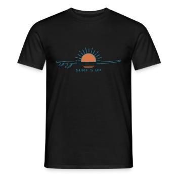 Surfen Vintage Surfer Geschenk - Männer T-Shirt - Schwarz - Vorne - AI Model Male 178 light (178cm)