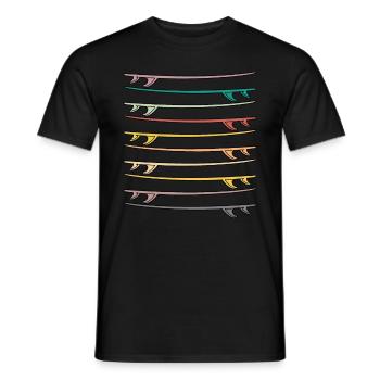 Surfen Vintage Surfer Geschenk - Männer T-Shirt - Schwarz - Vorne - AI Model Male 178 light (178cm)