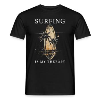 Surfen Vintage Surfer Geschenk - Männer T-Shirt - Schwarz - Vorne - AI Model Male 178 light (178cm)