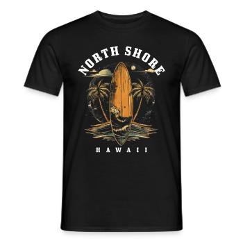 North Shore Hawaii Surfen Vintage Surfer - Männer T-Shirt - Schwarz - Vorne - AI Model Male 178 light (178cm)