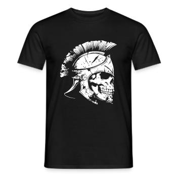 Crâne Spartiate Sparte - T-shirt homme - noir - Devant - AI Model Male 178 light (178cm)