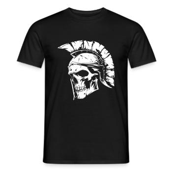 Gladiateur Spartiate Crâne Sparte - T-shirt homme - noir - Devant - AI Model Male 178 light (178cm)