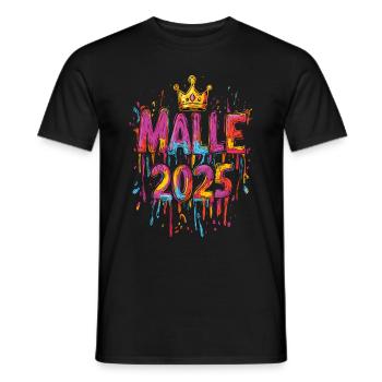 Malle 2025 - T-shirt homme - noir - Devant - AI Model Male 178 light (178cm)