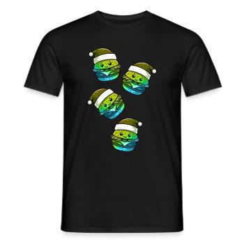 Burger Bande dessinée de Noël - T-shirt homme - noir - Devant - AI Model Male 178 light (178cm)