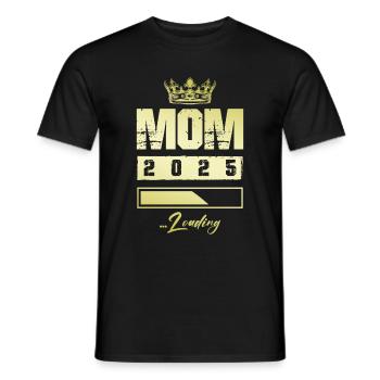 Mama 2025 Loading Mom - Männer T-Shirt - Schwarz - Vorne - AI Model Male 178 light (178cm)