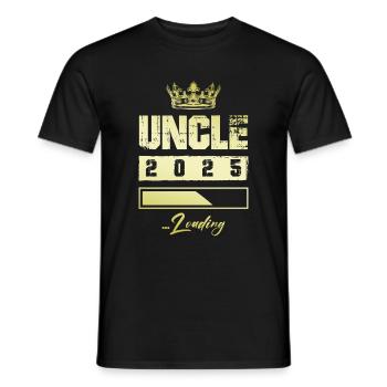 Onkel 2025 Loading - Männer T-Shirt - Schwarz - Vorne - AI Model Male 178 light (178cm)