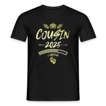 Cousin 2025 Loading Saying - Men's T-Shirt - black - Front - AI Model Male 178 light (178cm)