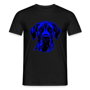 Great Dane Hund Tier Porträt - Männer T-Shirt - Schwarz - Vorne - AI Model Male 178 light (178cm)
