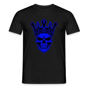 Crâne Roi Couronne Squelette - T-shirt homme - noir - Devant - AI Model Male 178 light (178cm)