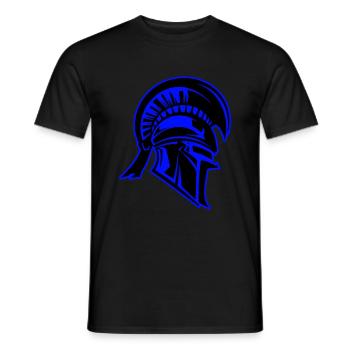 Casque spartiate symbole du guerrier - T-shirt homme - noir - Devant - AI Model Male 178 light (178cm)