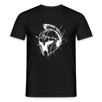 Casque Spartan Warrior - T-shirt homme - noir - Devant - AI Model Male 178 light (178cm)