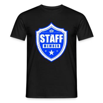 Membre du personnel - T-shirt homme - noir - Devant - AI Model Male 178 light (178cm)