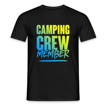 Équipe de camping - T-shirt homme - noir - Devant - AI Model Male 178 light (178cm)