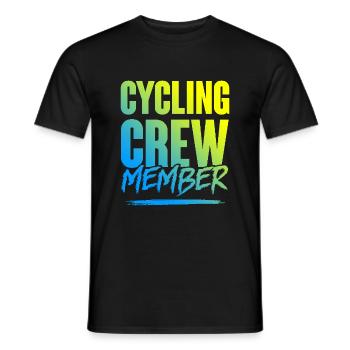 Cycling Crew - Men's T-Shirt - black - Front - AI Model Male 178 light (178cm)