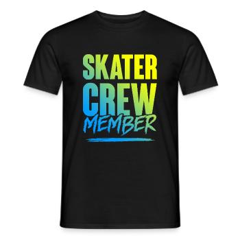 Skater Crew - Männer T-Shirt - Schwarz - Vorne - AI Model Male 178 light (178cm)
