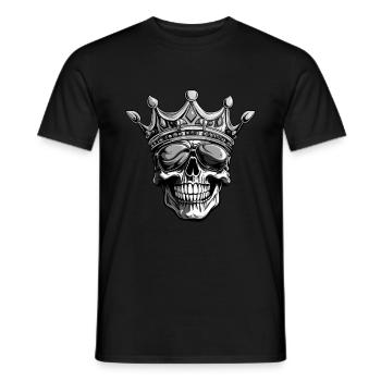 Couronne de crâne - T-shirt homme - noir - Devant - AI Model Male 178 light (178cm)