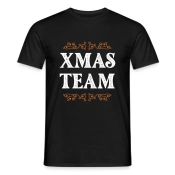 Xmas Team - Men's T-Shirt - black - Front - AI Model Male 178 light (178cm)