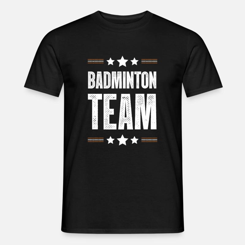 Badminton Team - Männer T-Shirt - Schwarz