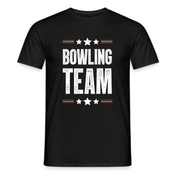 Bowling Team - Männer T-Shirt - Schwarz - Vorne - AI Model Male 178 light (178cm)