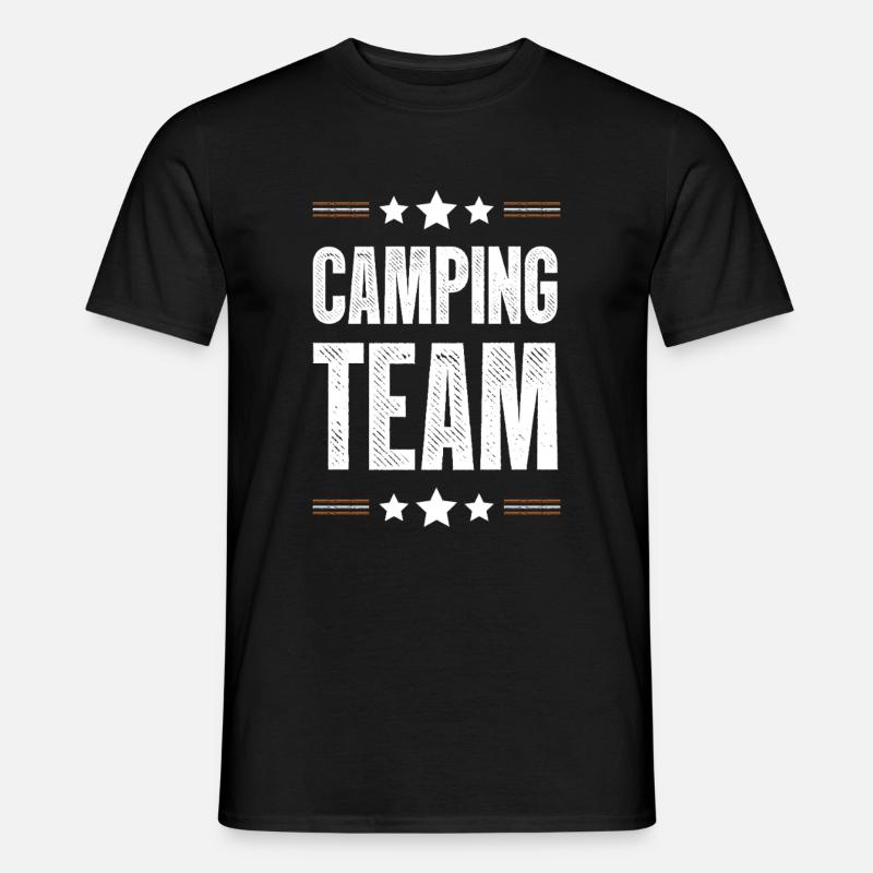 Camping Team - Männer T-Shirt - Schwarz