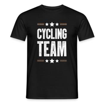 Cycling Team - Men's T-Shirt - black - Front - AI Model Male 178 light (178cm)