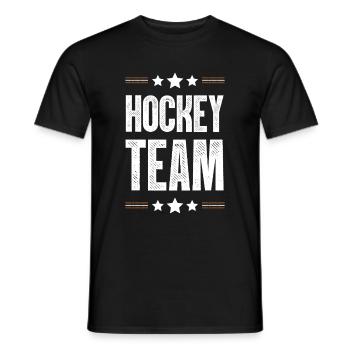 Hockey Team - Men's T-Shirt - black - Front - AI Model Male 178 light (178cm)