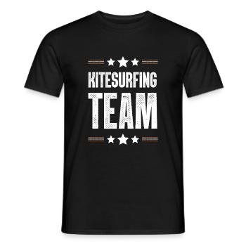 Équipe de kitesurf - T-shirt homme - noir - Devant - AI Model Male 178 light (178cm)