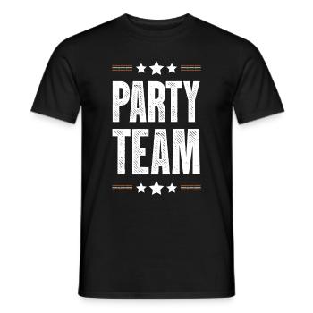 Party Team - Men's T-Shirt - black - Front - AI Model Male 178 light (178cm)