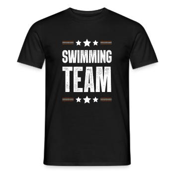 Équipe de natation - T-shirt homme - noir - Devant - AI Model Male 178 light (178cm)