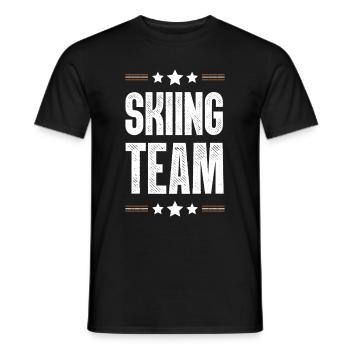 Skiing Team - Men's T-Shirt - black - Front - AI Model Male 178 light (178cm)