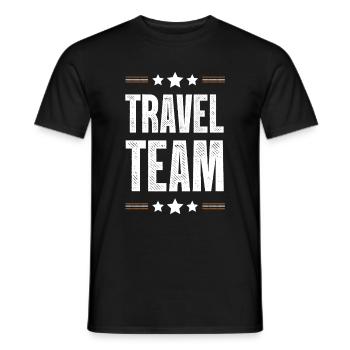 Travel Team - Männer T-Shirt - Schwarz - Vorne - AI Model Male 178 light (178cm)