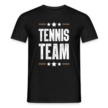 Tennis Team - Männer T-Shirt - Schwarz - Vorne - AI Model Male 178 light (178cm)