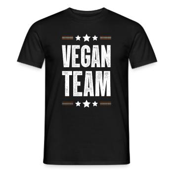 Vegan Team - Männer T-Shirt - Schwarz - Vorne - AI Model Male 178 light (178cm)
